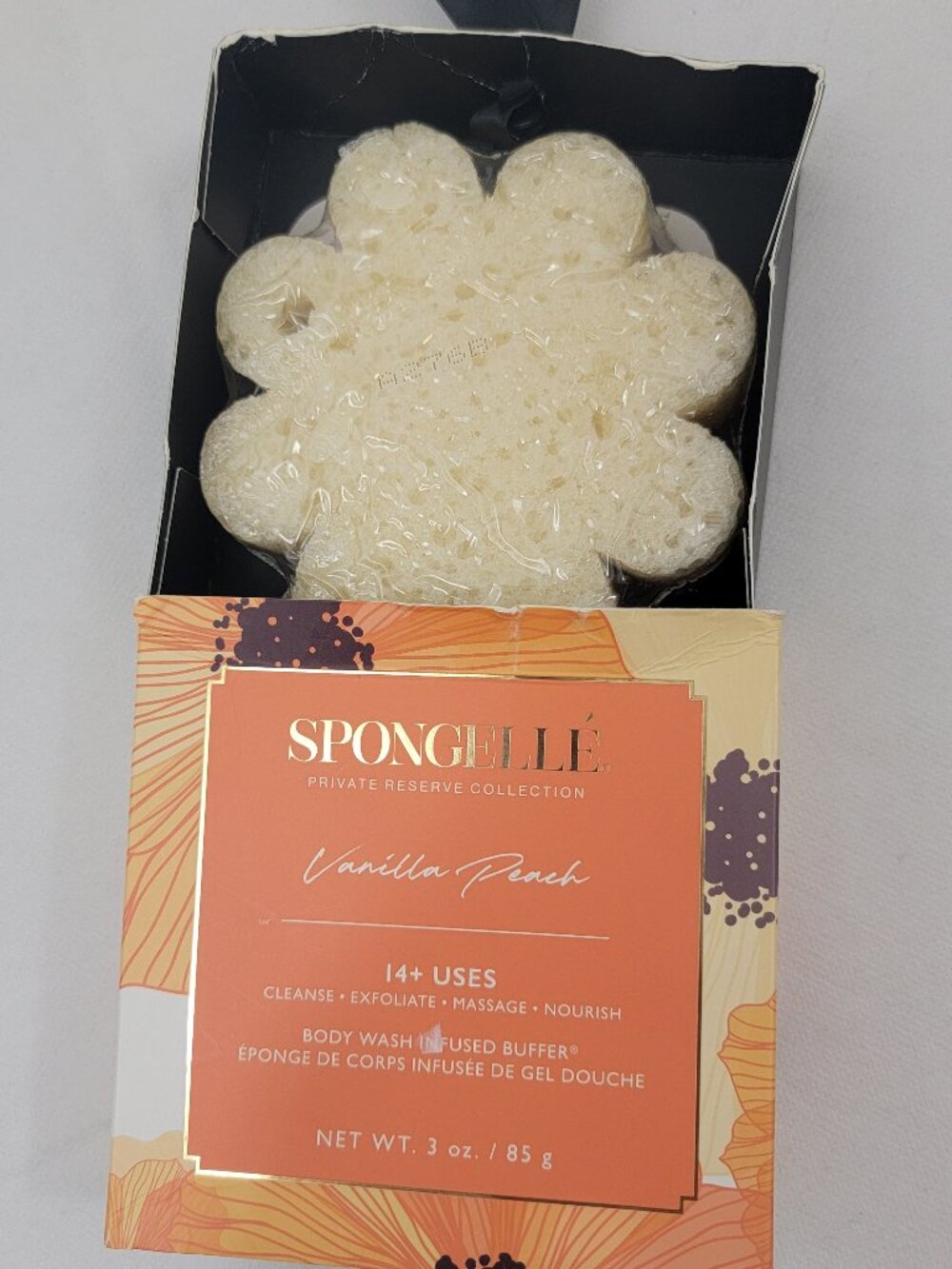SPONGELLE Vanilla Peach Body Wash Infused Buffer - Picture 3 of 3